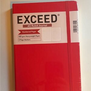 Exceed Red A5 Ruled Journal Notebook